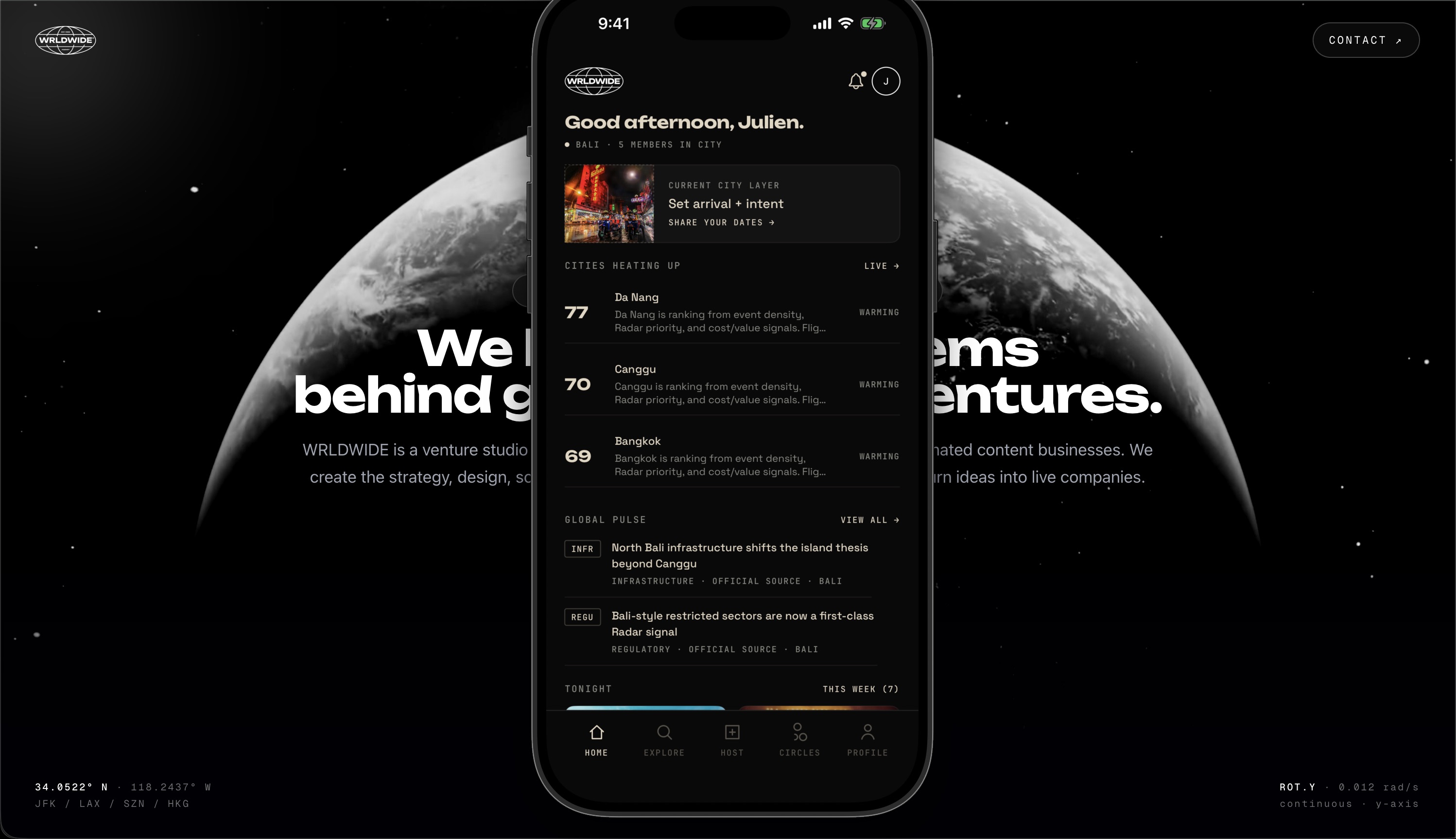 WRLDWIDE Mobile App